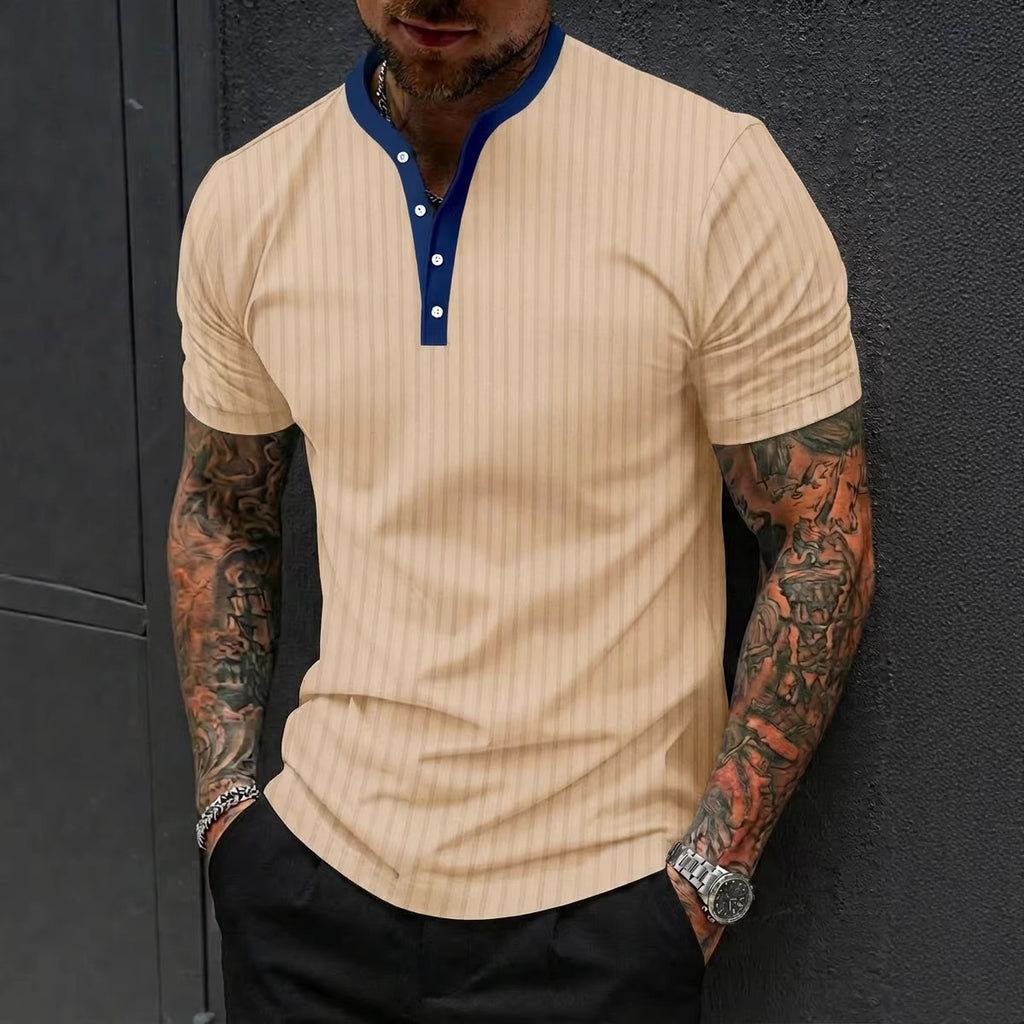 Polo Deportivo de Punto con Cuello Alto para Hombre