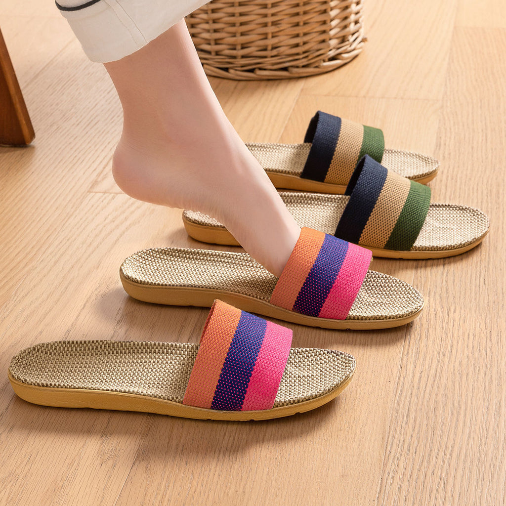 Pantuflas de Lino Antiolores para Casa