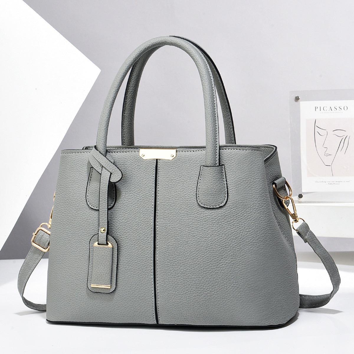 Tote Bag de Cuero PU Gran Capacidad para Mujer
