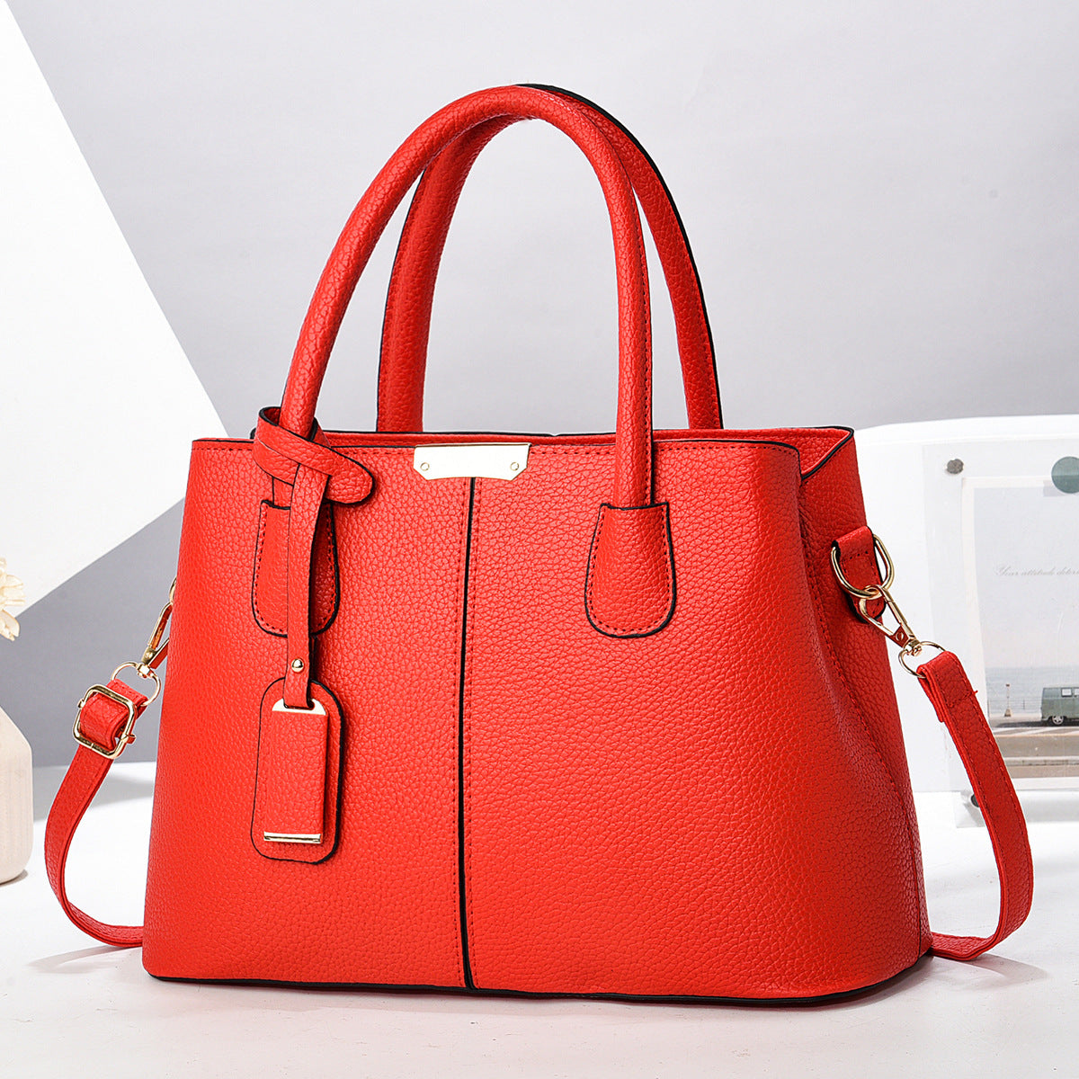 Tote Bag de Cuero PU Gran Capacidad para Mujer
