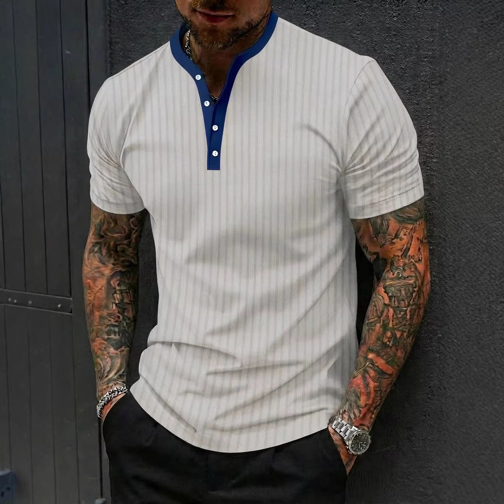 Polo Deportivo de Punto con Cuello Alto para Hombre