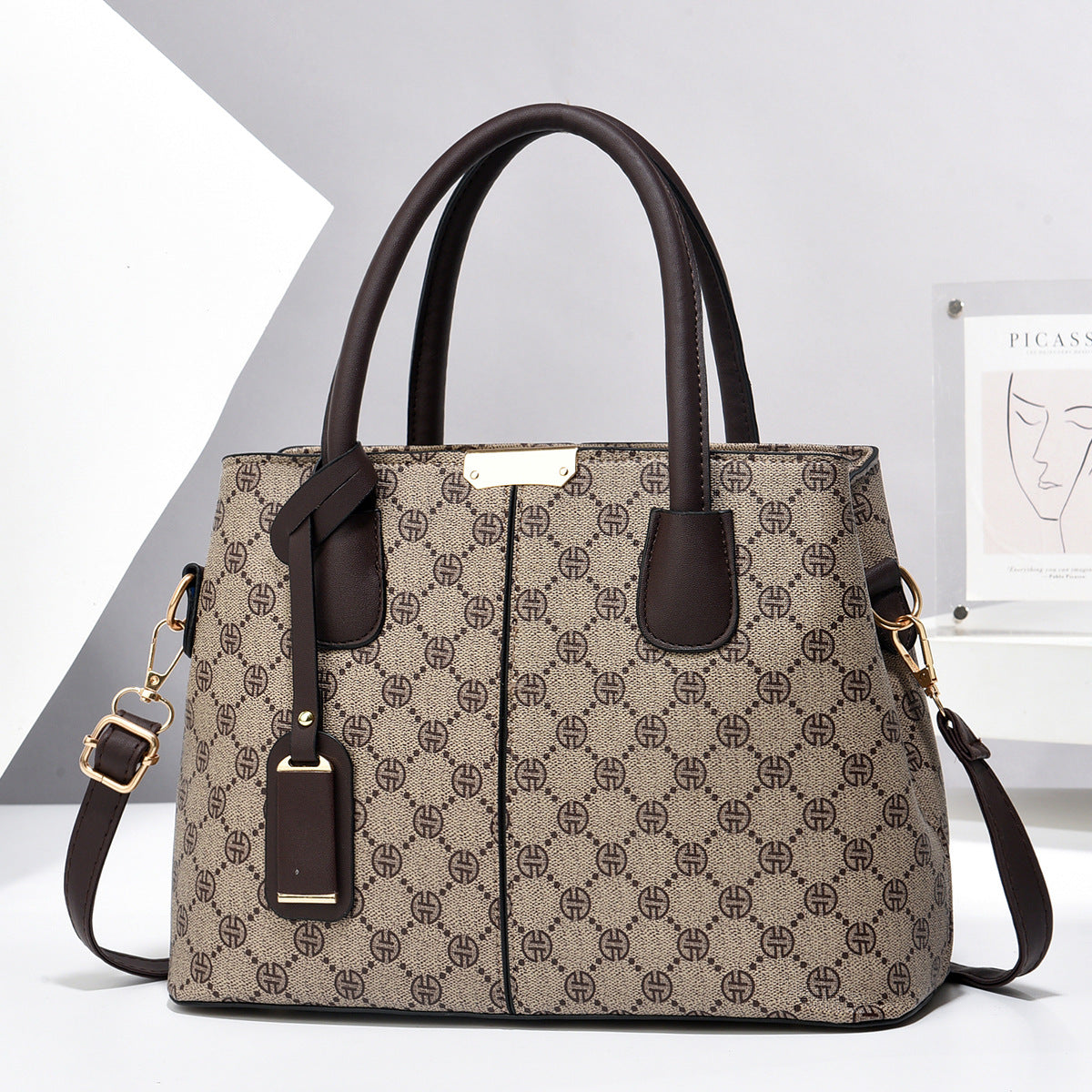 Tote Bag de Cuero PU Gran Capacidad para Mujer