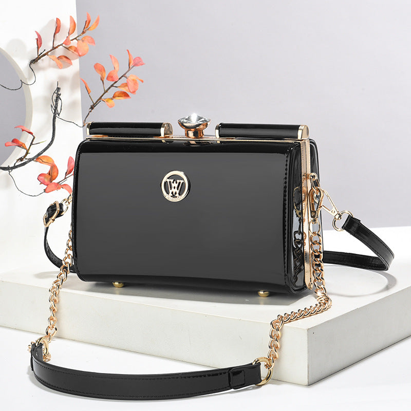 Bolsa de Hombro Acolchada con Diamantes para Mujer