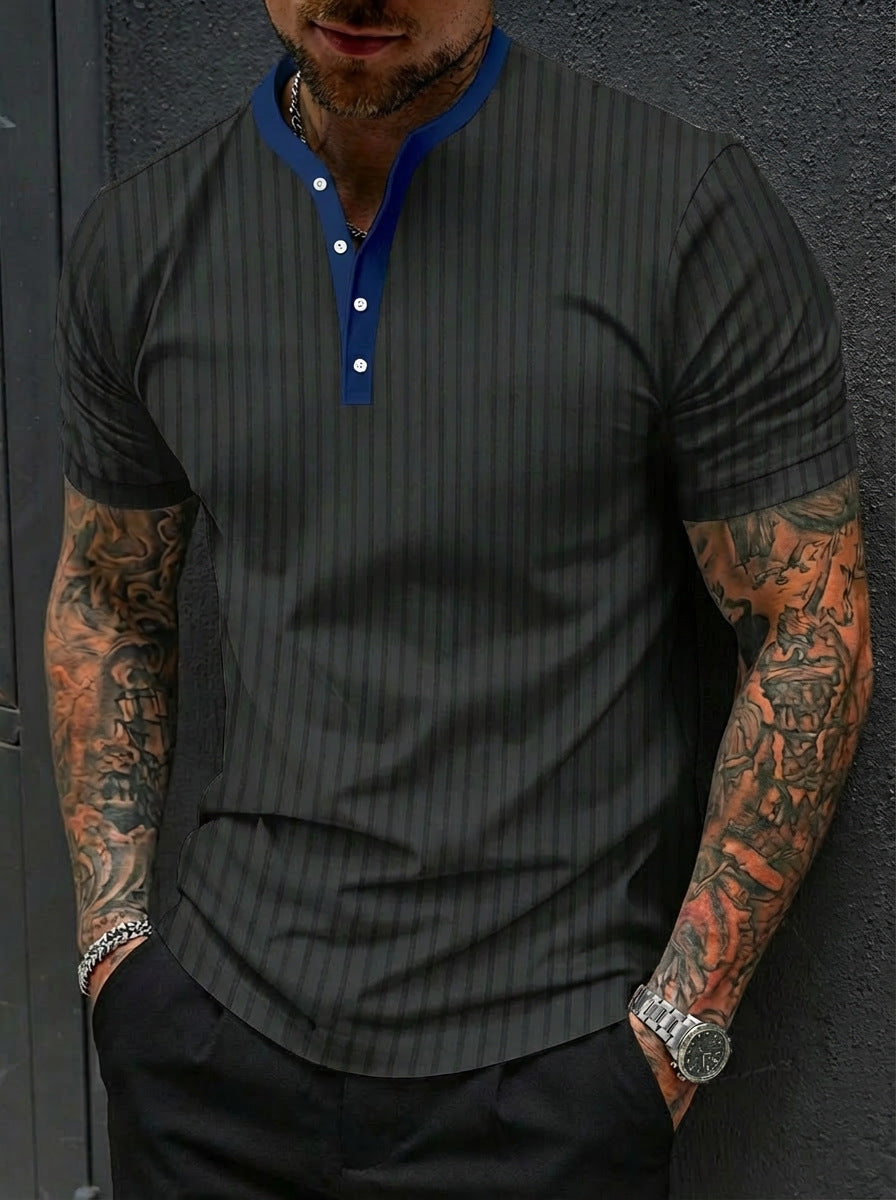 Polo Deportivo de Punto con Cuello Alto para Hombre
