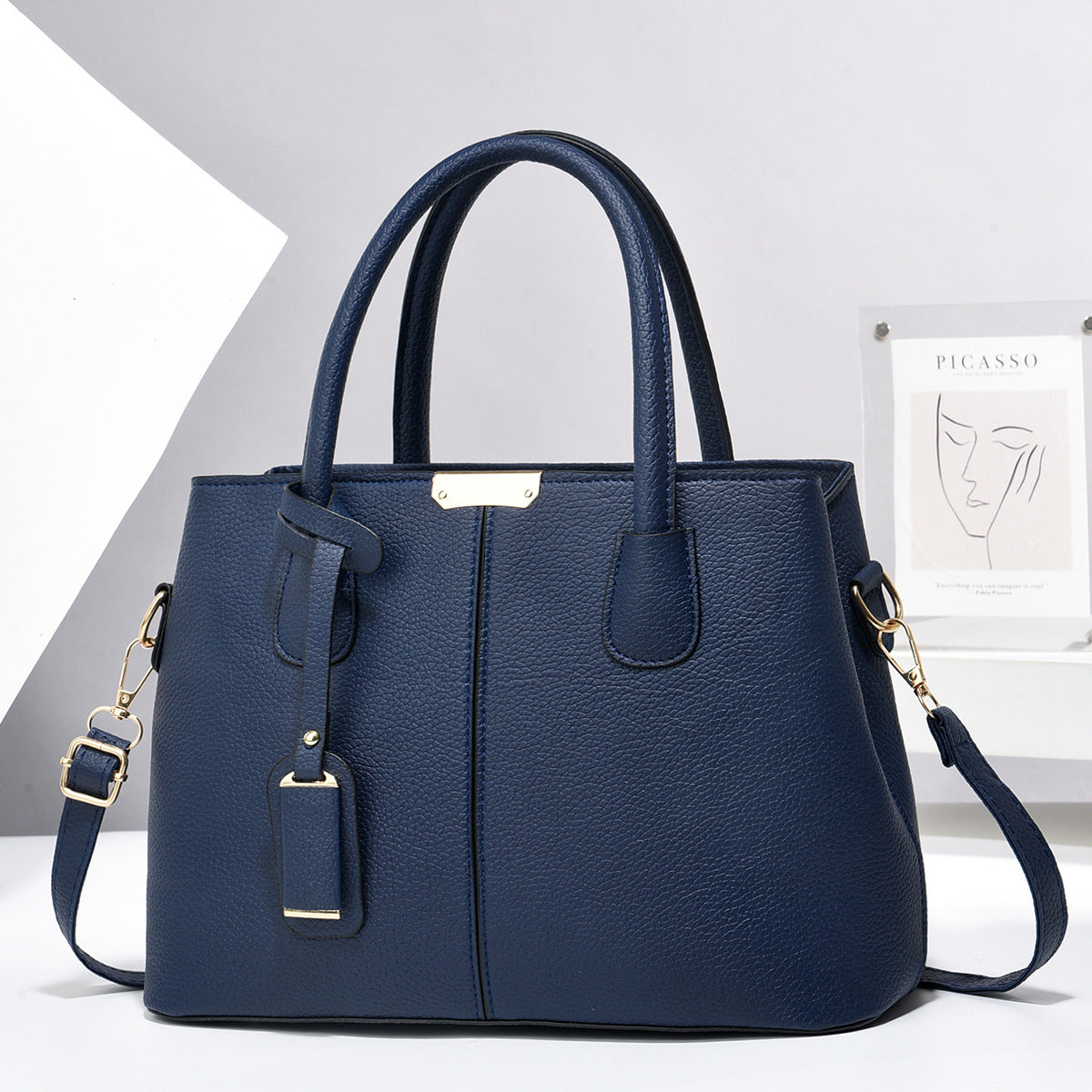 Tote Bag de Cuero PU Gran Capacidad para Mujer