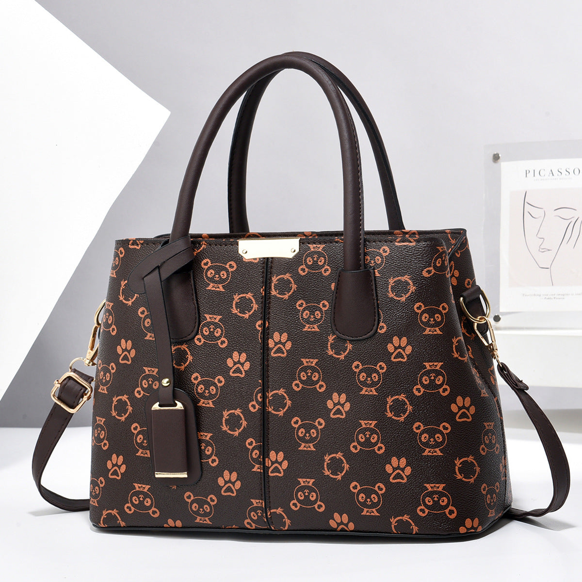 Tote Bag de Cuero PU Gran Capacidad para Mujer