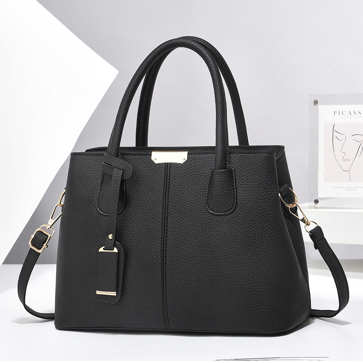 Tote Bag de Cuero PU Gran Capacidad para Mujer