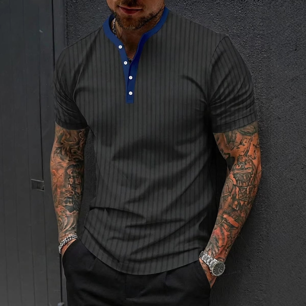 Polo Deportivo de Punto con Cuello Alto para Hombre