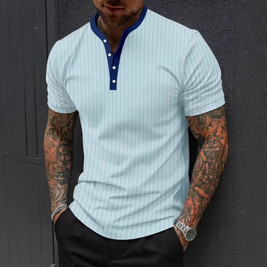 Polo Deportivo de Punto con Cuello Alto para Hombre